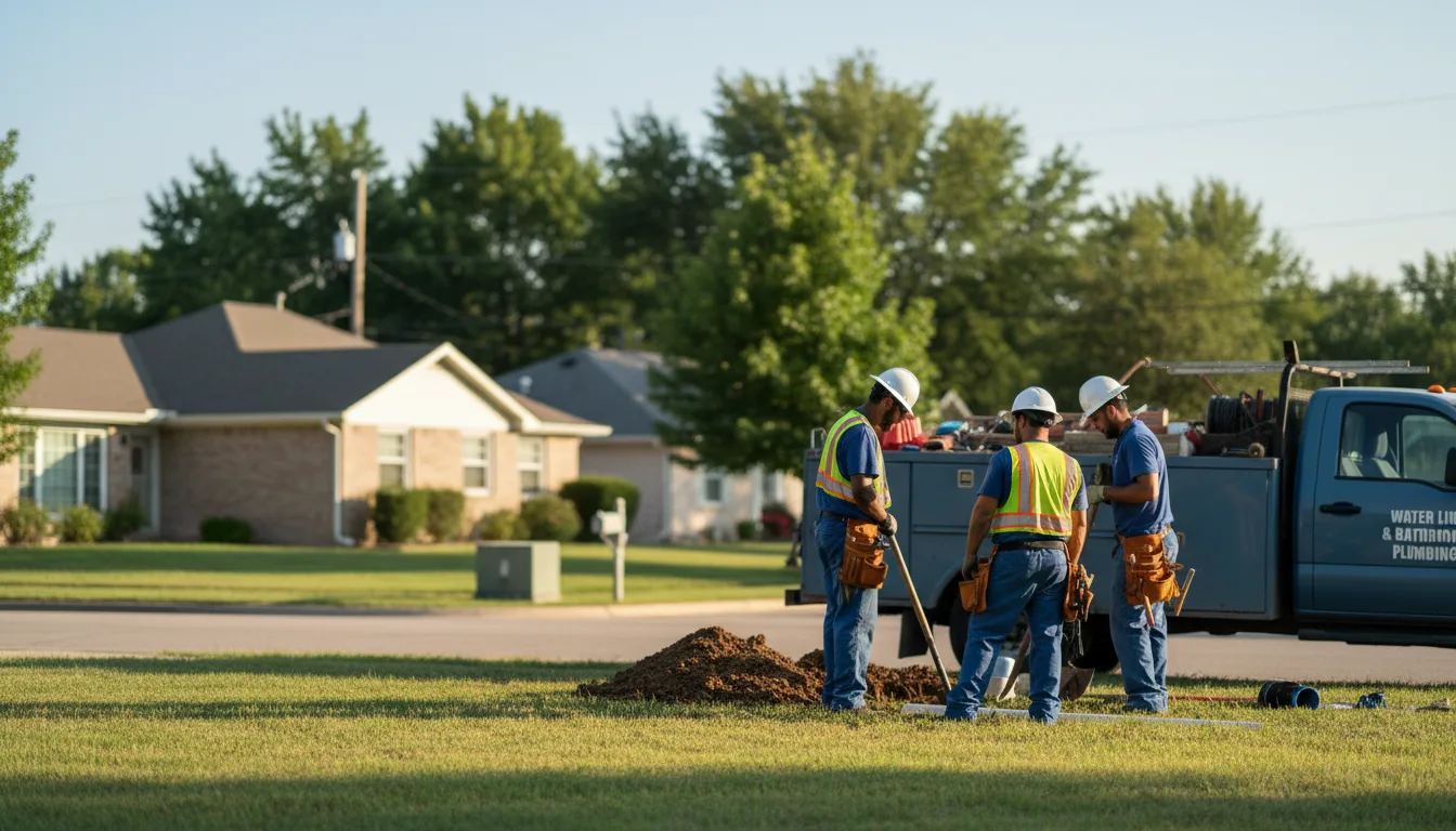 Residential water line and bathroom plumbing service in Gheens, LA